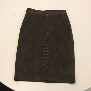 Pinkyotto suede pencil skirt